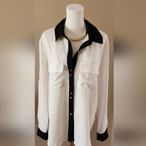 Premise Studio Blouse Sz XL and Coordinating Necklace